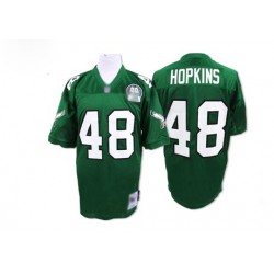 Authentic Men's Wes Hopkins Midnight Green Home Jersey - #48 Football Philadelphia Eagles Throwback
