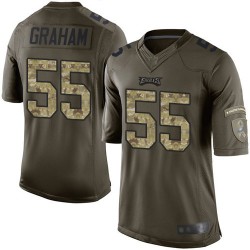 Elite Men's Brandon Graham Green Jersey - #55 Football Philadelphia Eagles Salute to Service
