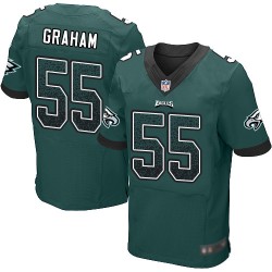 Elite Men's Brandon Graham Midnight Green Home Jersey - #55 Football Philadelphia Eagles Drift Fashion