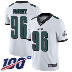 Limited Men's Derek Barnett White Road Jersey - #96 Football Philadelphia Eagles 100th Season Vapor Untouchable