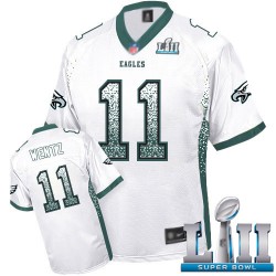 Elite Men's Carson Wentz White Jersey - #11 Football Philadelphia Eagles Super Bowl LII Drift Fashion