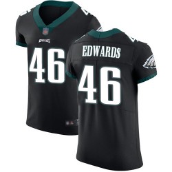 Elite Men's Herman Edwards Black Alternate Jersey - #46 Football Philadelphia Eagles Vapor Untouchable